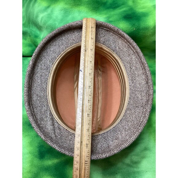 Union Made Men’s Fedora Hat Cap W Feather Size Medium 7 To 7 1/8 Very Good Shape - Picture 10 of 13